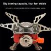 1pc Mini Windproof Foldable Square Gas Stove For Outdoor Camping